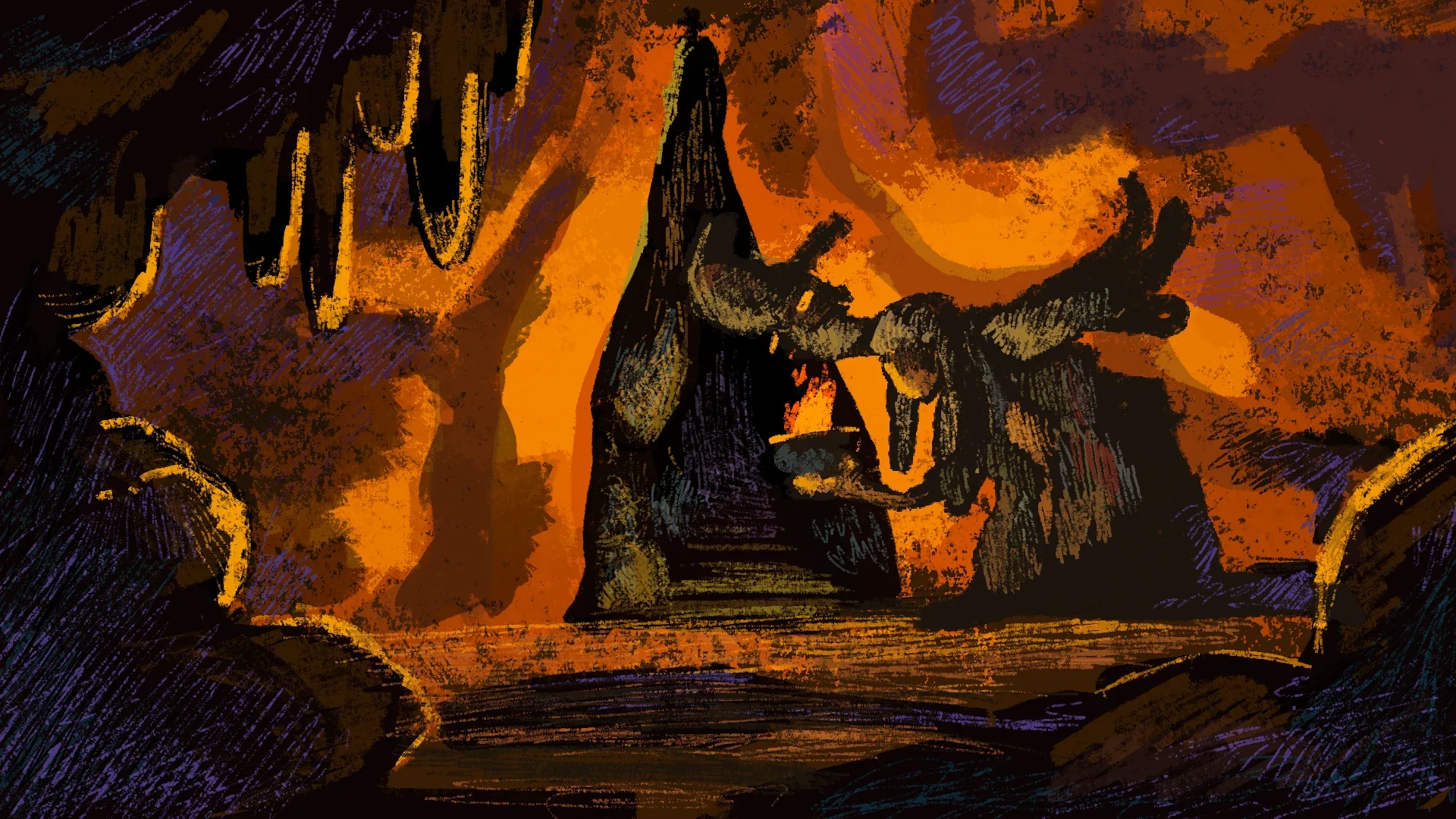 Mood and staging concept frame for Rito