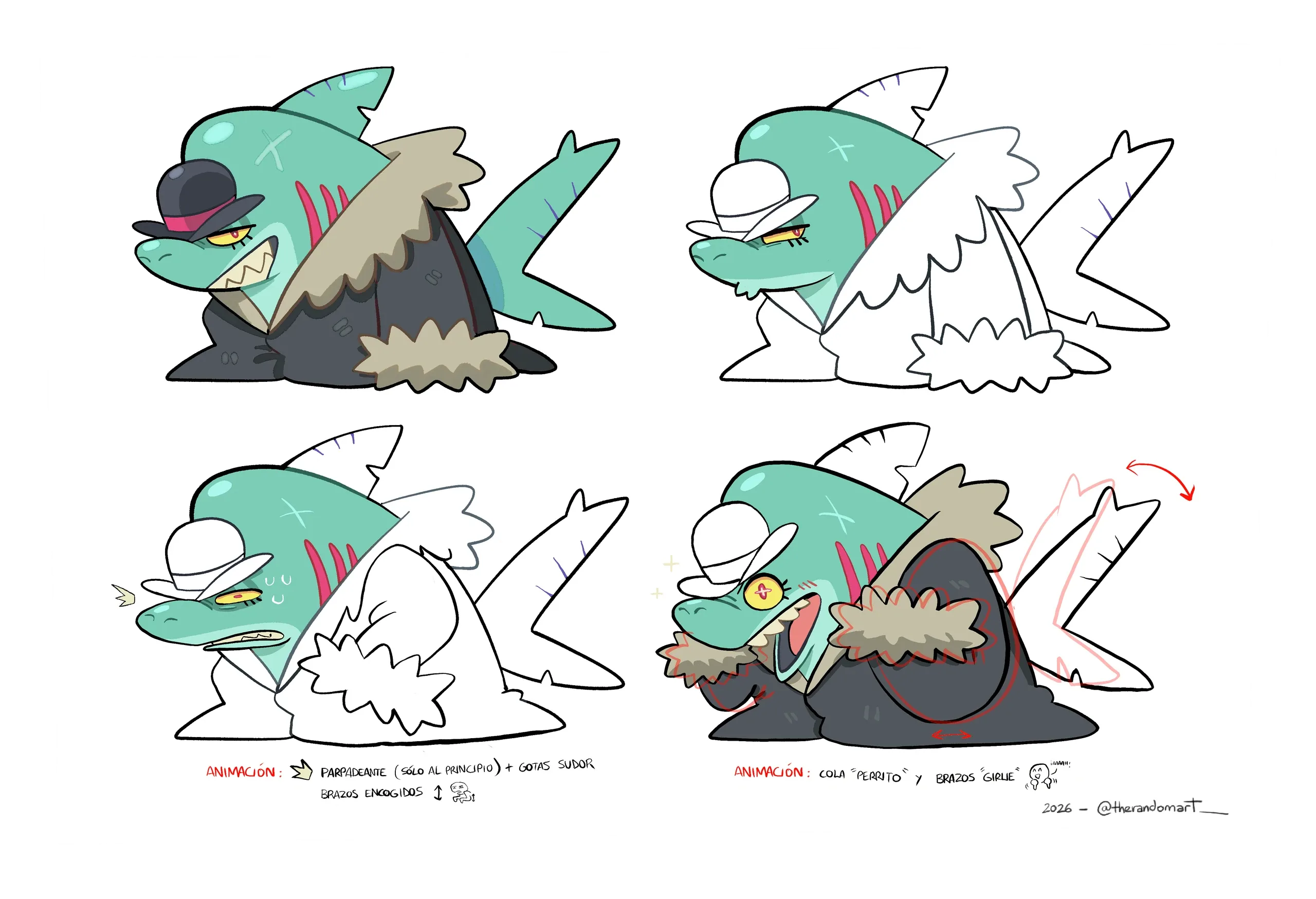 Shark in fur coat and bowler hat (placeholder)